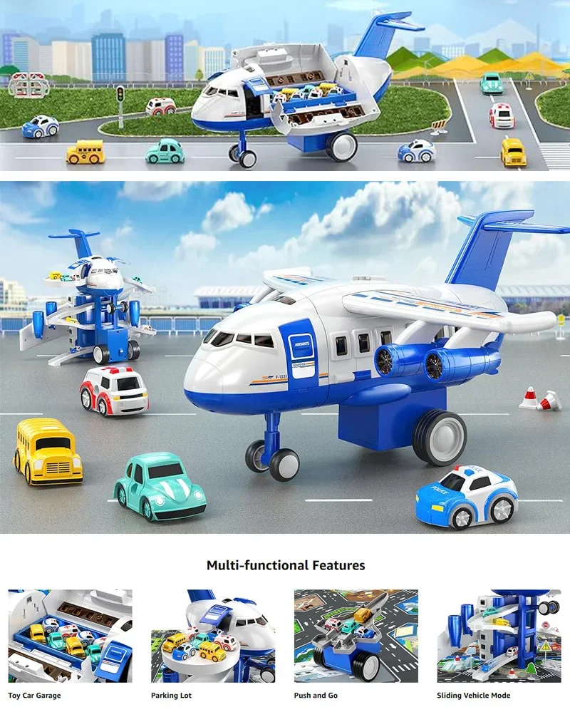 Modèle d'avion voiture avion voies ferrées voiture avions miniatures jouets pour enfants jeux d'intérieur véhicule jouet noël pour garçons filles