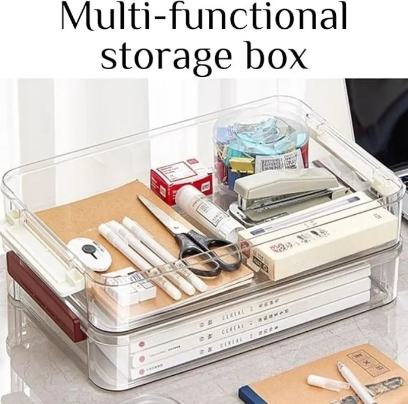 Transparent Acrylic Office Document Storage Box Dustproof File Classification Box for Certificates A4 Paper Organizer Supplies