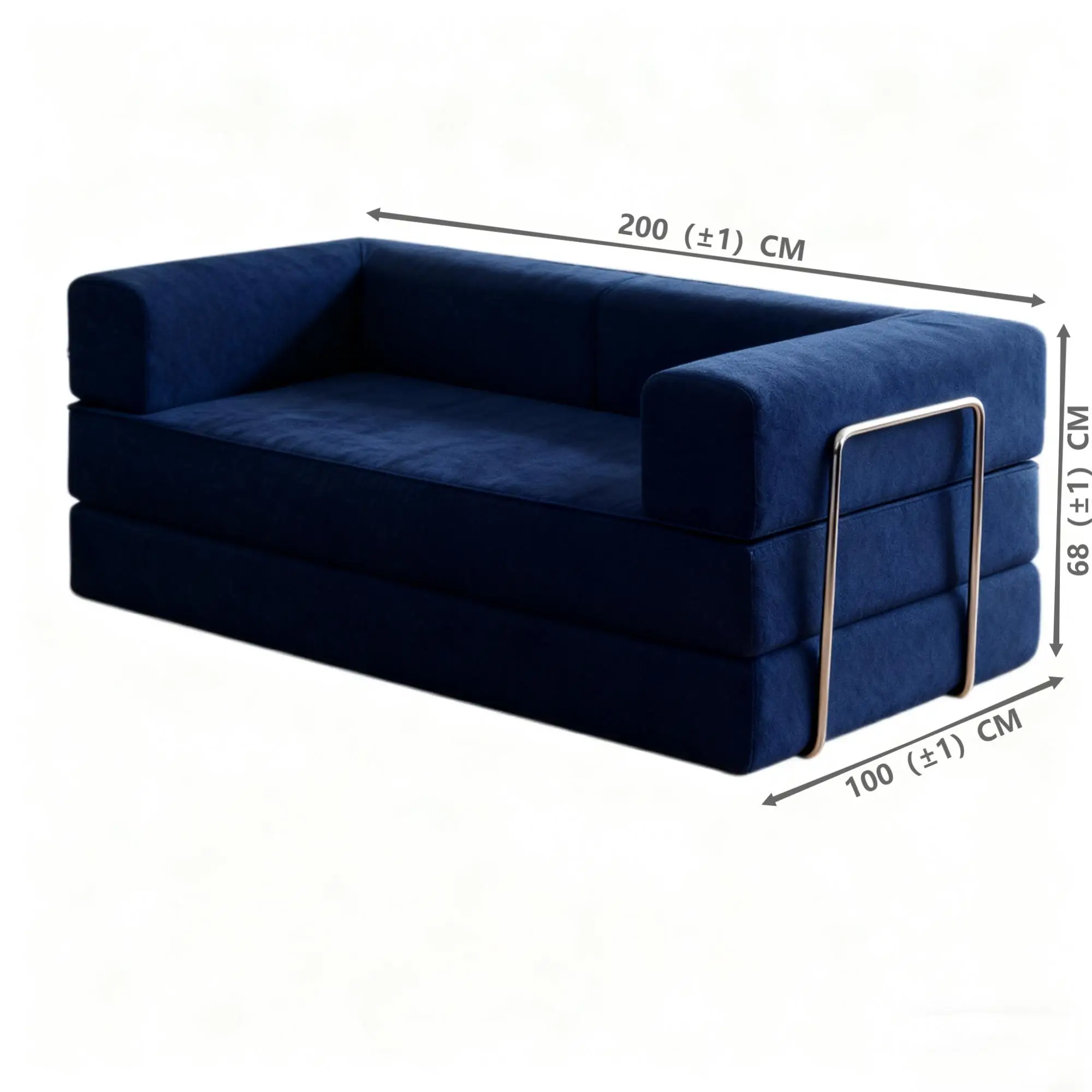 79'-inch Convertible Sofa Bed Modular Folding Floor Foam Compressed Loveseat Sleeper for Living/Guest/Studio Rooms