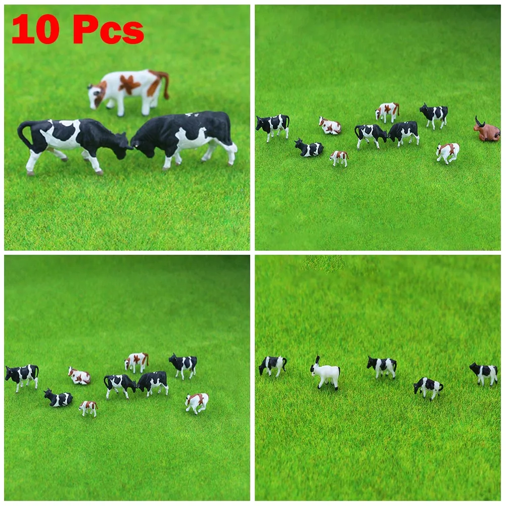 30 stücke Gemalt Maßstab 1:87 Bauernhof Kühe Tiere Modell O Skala Bauernhof Tiere Inländischen Geflügel Modell Pferd Eisenbahn Layout Desktop decor