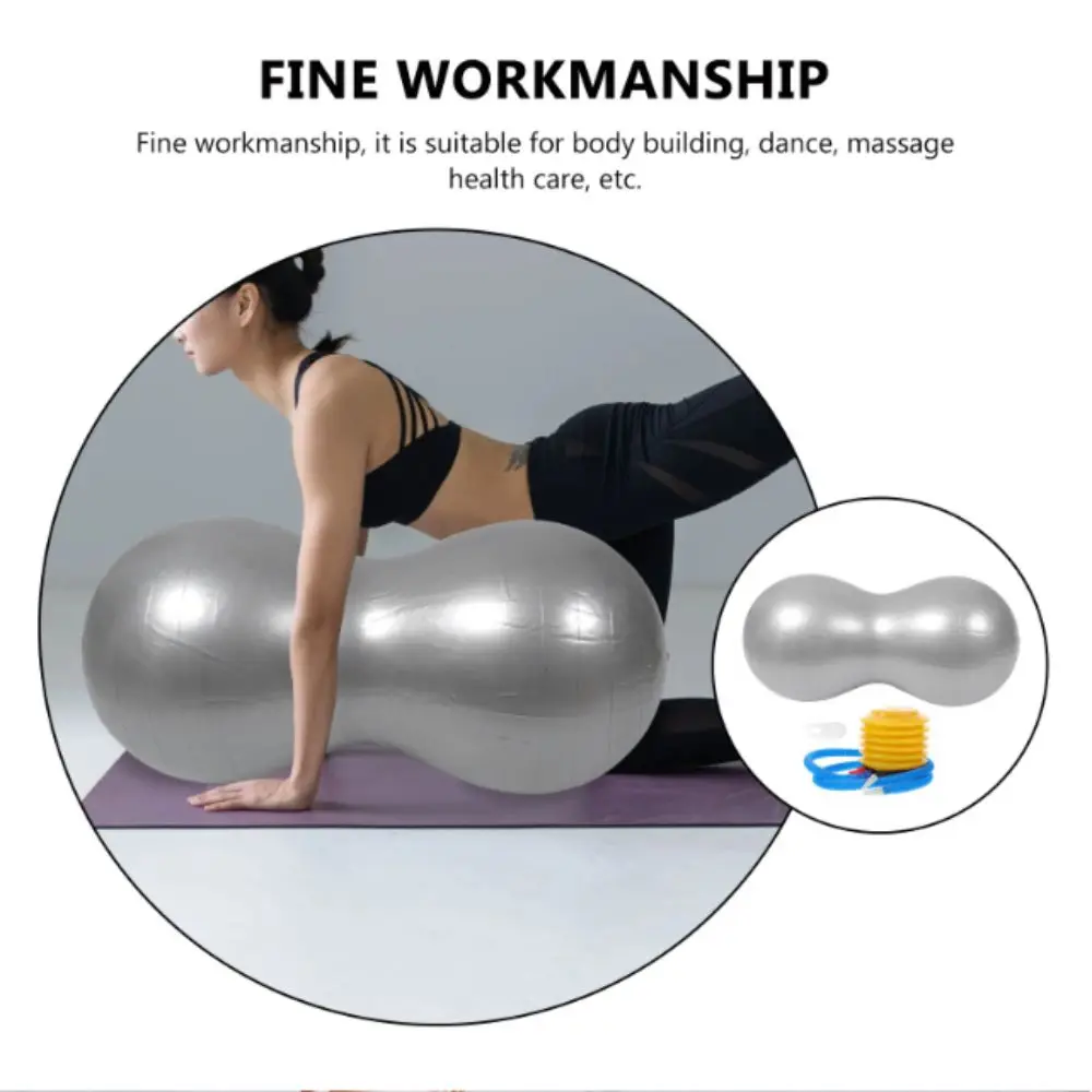 Thickened Explosion-proof Yoga Ball Non Slip PVC Material Peanut Pattern Fitness Ball With Pump Inflatable Pilates Yoga Ball
