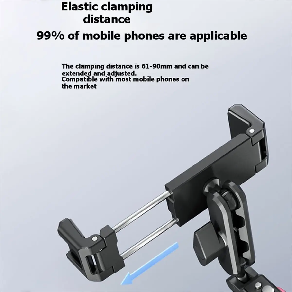 A41T MA56 4-in-1 Phone Clamp Mount 360° Rotation Mount for Livestreaming Vlog Shots Photography Light Tripod