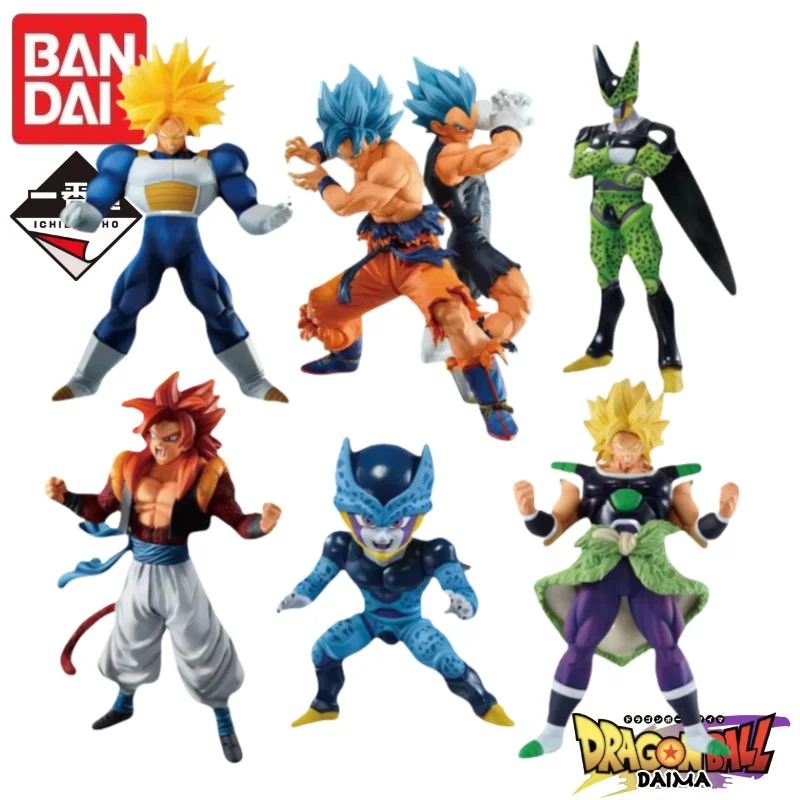

In Stock 100% Original Bandai Ichiban Kuji Red Dragon Set Son Goku Gogeta Trunks Cell Broly Anime Figure Collection Toy Gift