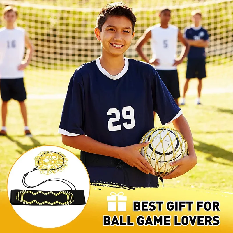 Football Kick Trainer Soccer Ball Net Kicker Fits Size 3 4 5 Football Kick Throw Solo Practice Training Aid Training Equipment