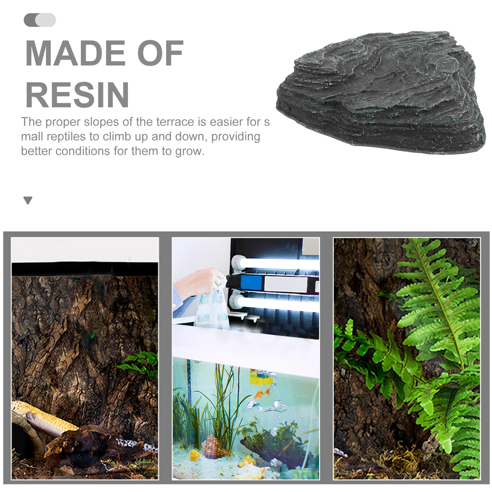 

Pleasant Aquarium Decor Floating Rock for Fish Tank Ornament Decoration Turtle Basking