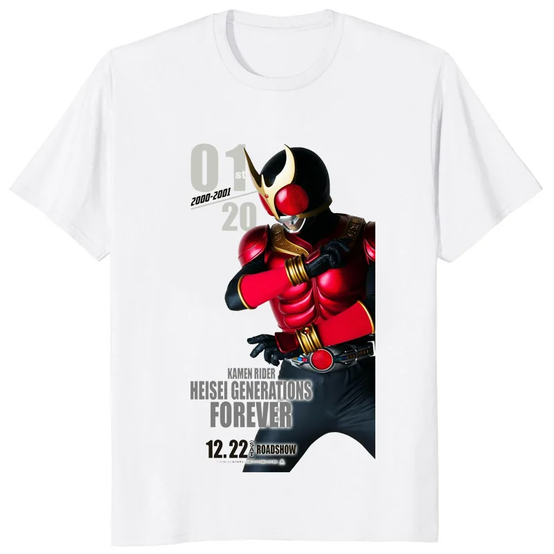 Vintage Kamen Rider Japan Tokusatsu Printed Man Tshirt Kuuga Agito Ryuki Graphic Fans Tees Hot Sale Harajuku Otaku Soft T-shirt