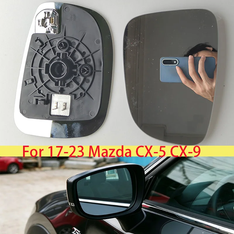 Applicable for Mazda CX-5(2017-2023),CX-9(2016-2021),Heated Blind Spot Rearview Mirror Glass,TK71691G1 TK71691G7