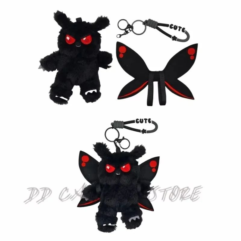 Porte-clés en peluche Mothman Bat pour enfants, jouet de dessin animé, accessoire de cosplay, beurre, Kawaii, décoration de sac, cadeau d'Halloween bricolage