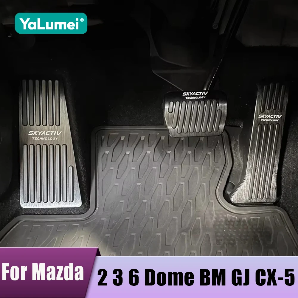 Cubierta de Pedal de reposapiés de acelerador de combustible de freno de coche para Mazda 2 3 6 Dome BM GJ CX-5 CX5 CX 5 KE KF CX3 CX-3 CX7 CX-7 CX9 CX-9