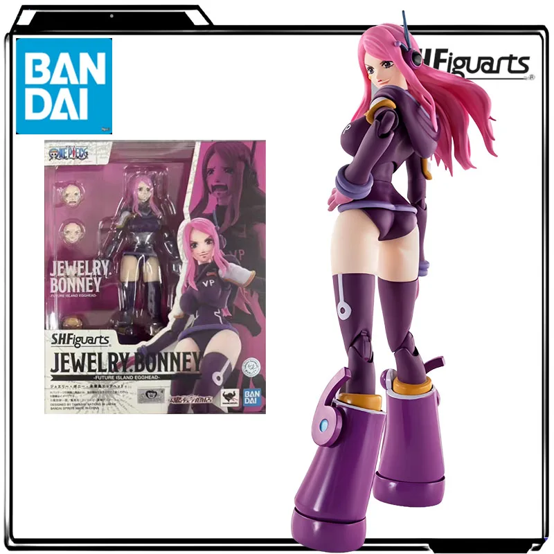 Bandai Genuine S.H.Figuarts Anime Figure One Piece Jewelry Bonney 145mm Action Figure Toys for Boy Kids Gift Collectible Model