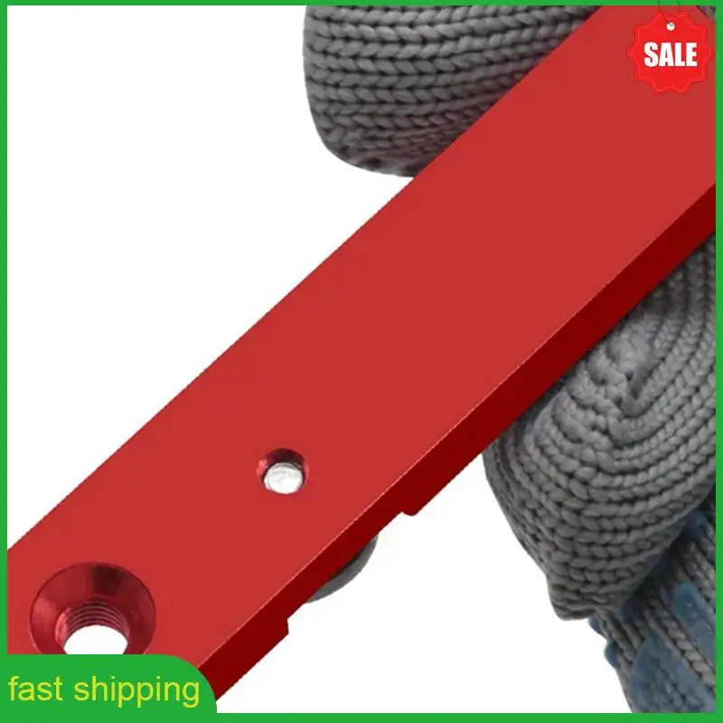 A010 2X Woodworking T-Track Slider Limitable Miter Bar Rail Slider Table Saw Gauge Rod Woodworking T-Track Slider Red