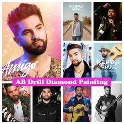Kendji Girac 5D DIY AB Drills Diamond Painting Embroidery French Pop Singer Portrait Cross Stitch Rhinestone Mosaic Home Decor
