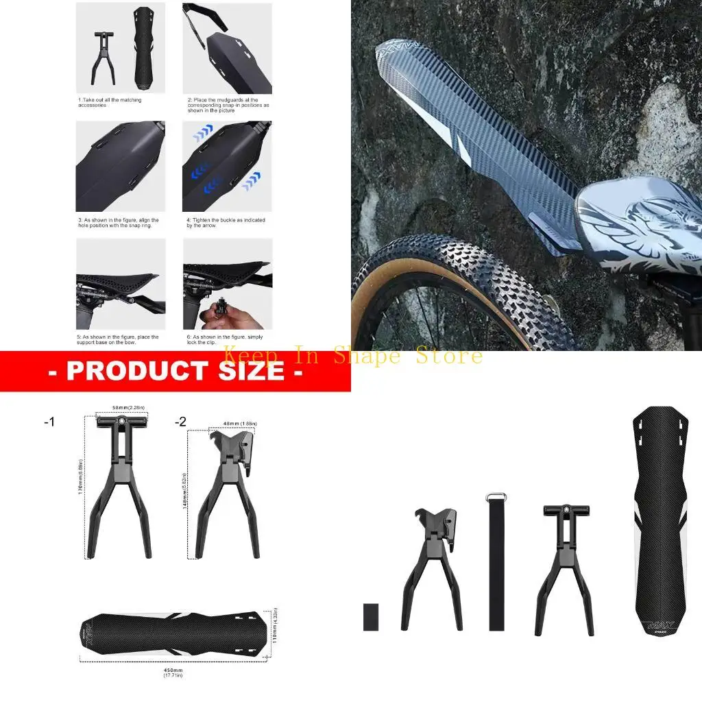 

U1JC Устойчивые к атмосферным воздействиям пластиковые велосипеды Задний брызговик с быстро монтируемыми системами