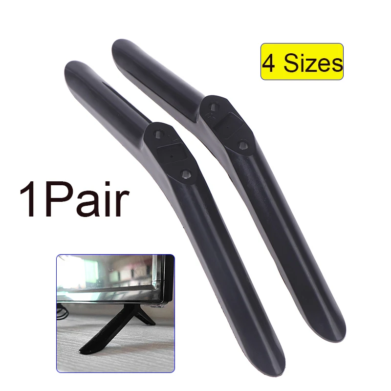 1Pair Televisions Tabletop Base Stand Legs Pedestal Stand Replacement Mount Leg Plastic Legs Feet Universal Pedestal Foot