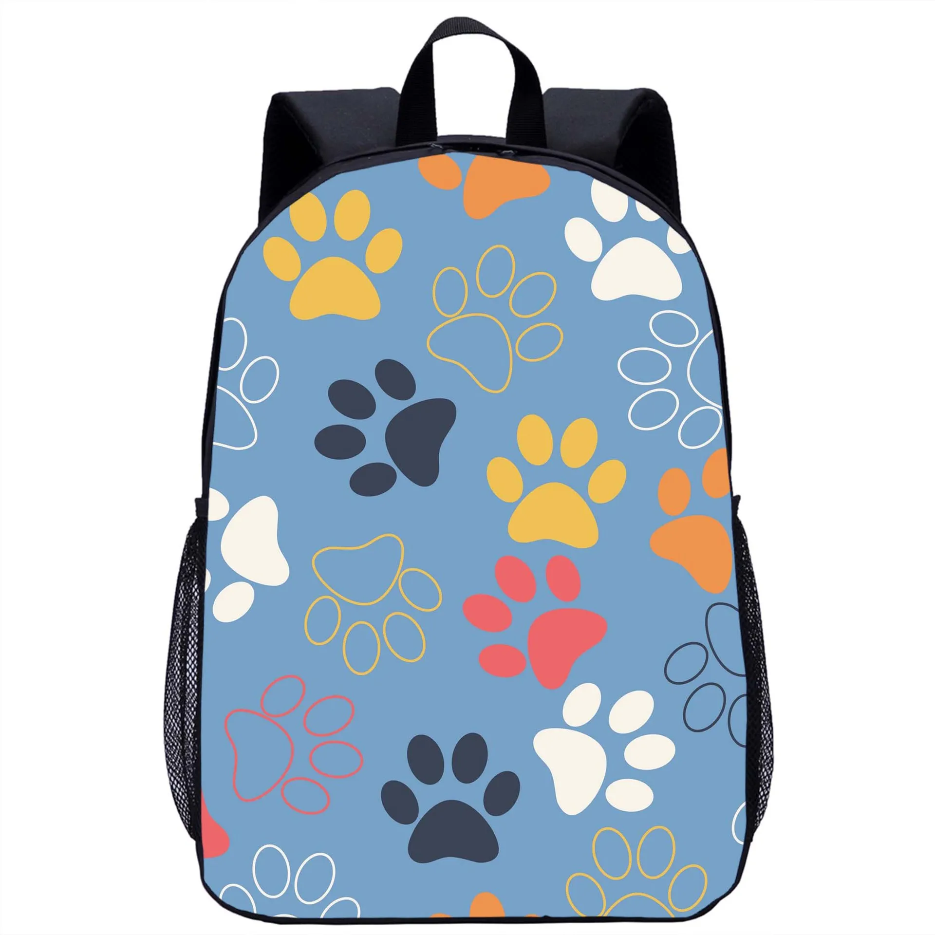 Colourful Cute Dog Paws Print Backpack for Kids Teens Adults Student School Bags Women Men Travel Backpack Laptop Rucksack