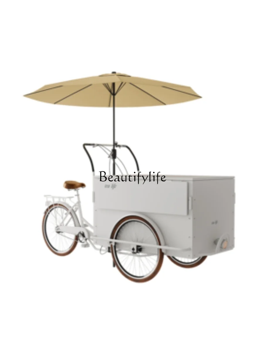 Mobile Coffee Car Multifunctional Decoration Car Stall Outdoor Milk Tea Ice Cream Tricycle