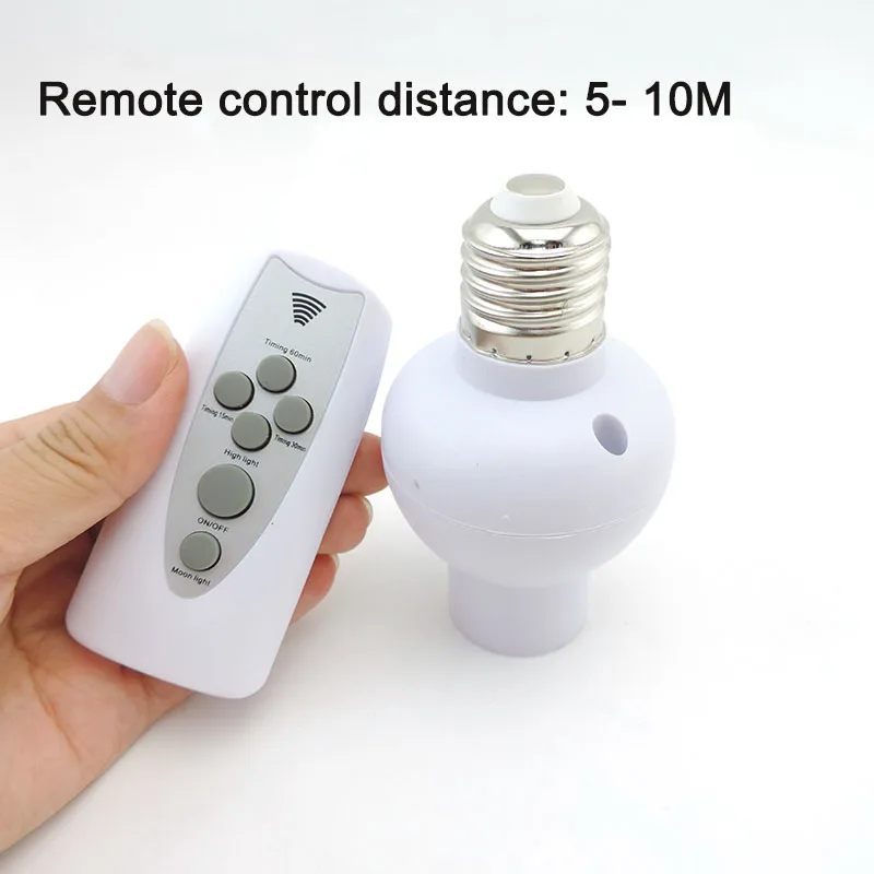 Lamp Holder Dimmable Timer Bulb Cap Socket Infrared Wireless Remote Control Base For Night Light Socket Base For Night Light K5