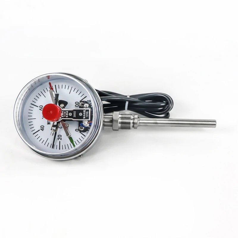 

Explosion Proof Thermometer WSSX-411 Stainless Steel Industrial Pipeline Boiler Thermometer Electric Contact Bimetal Thermometer