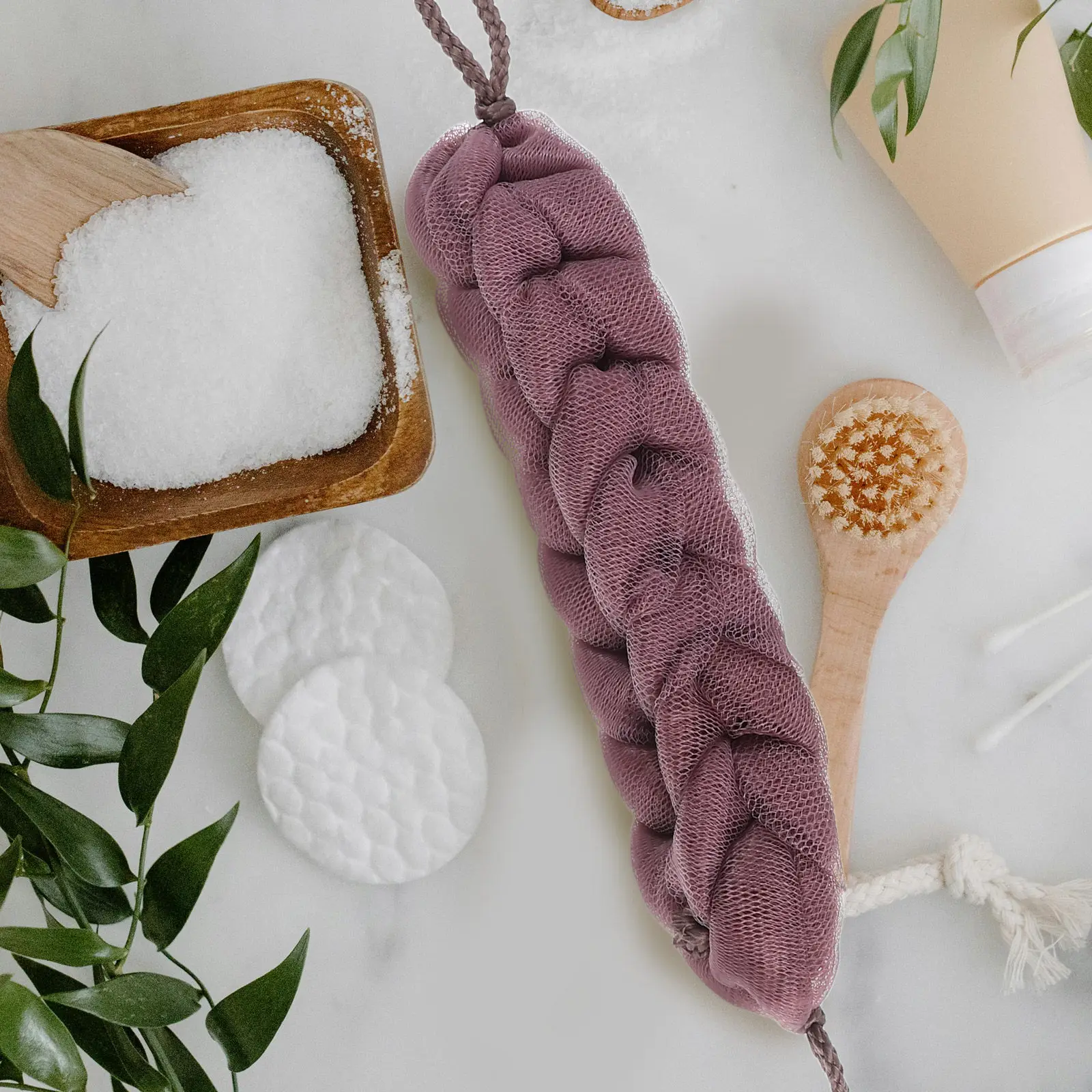 

Набор из 3 плетеных отшелушивающих губок-мочалок для спины, эластичные сетчатые полотенца для тела для глубокого и эффективного очищения