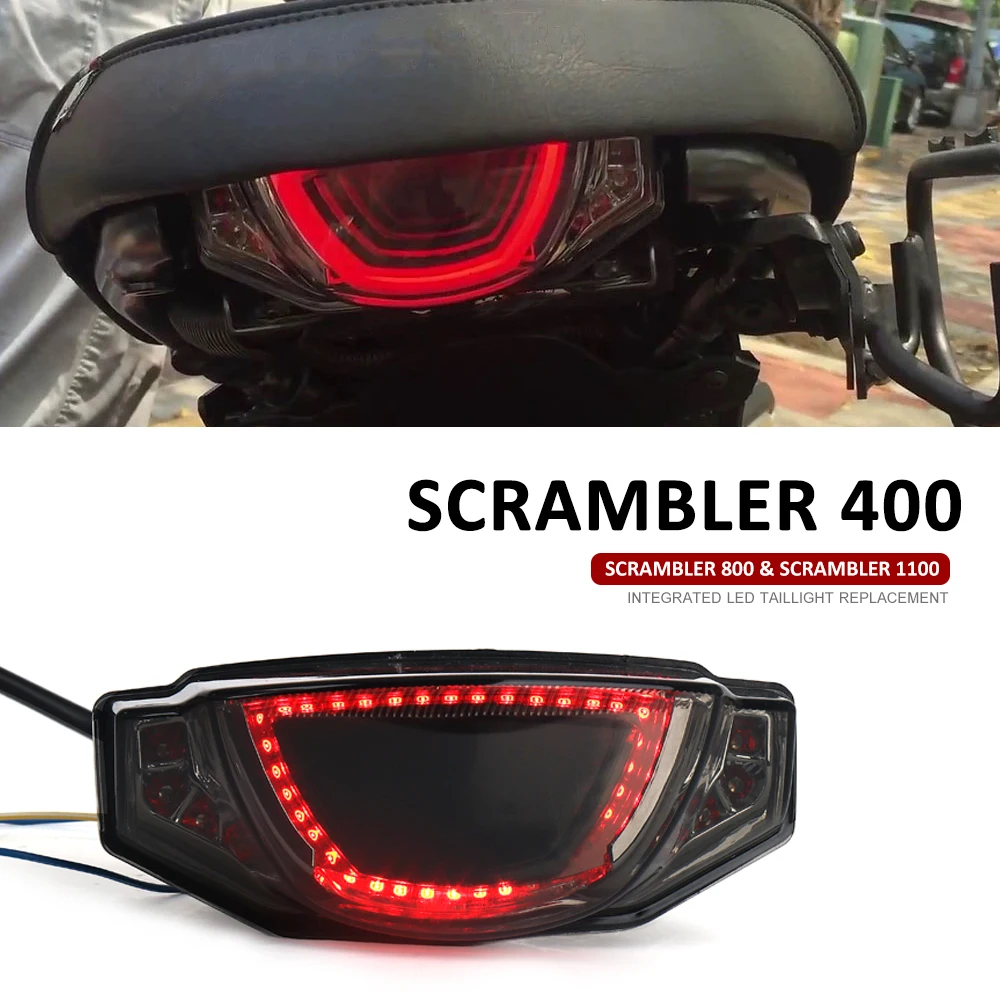 New Motorcycle Accessories Turn Signals Rear LED Brake Tail Light For Ducati Scrambler 400 800 SCRAMBLER 1100 SCRAMBLER 800