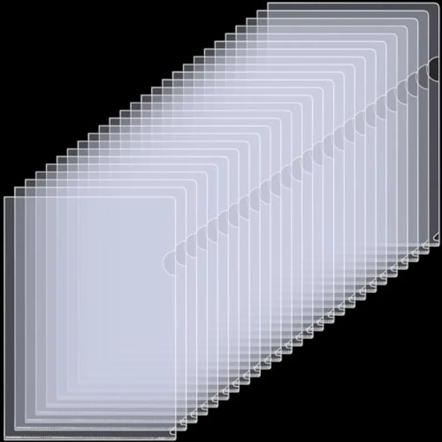 

Набор из 24 прозрачных пластиковых папок для документов. Проектируемые горшки для бумаг формата А4. Прозрачные рукава.