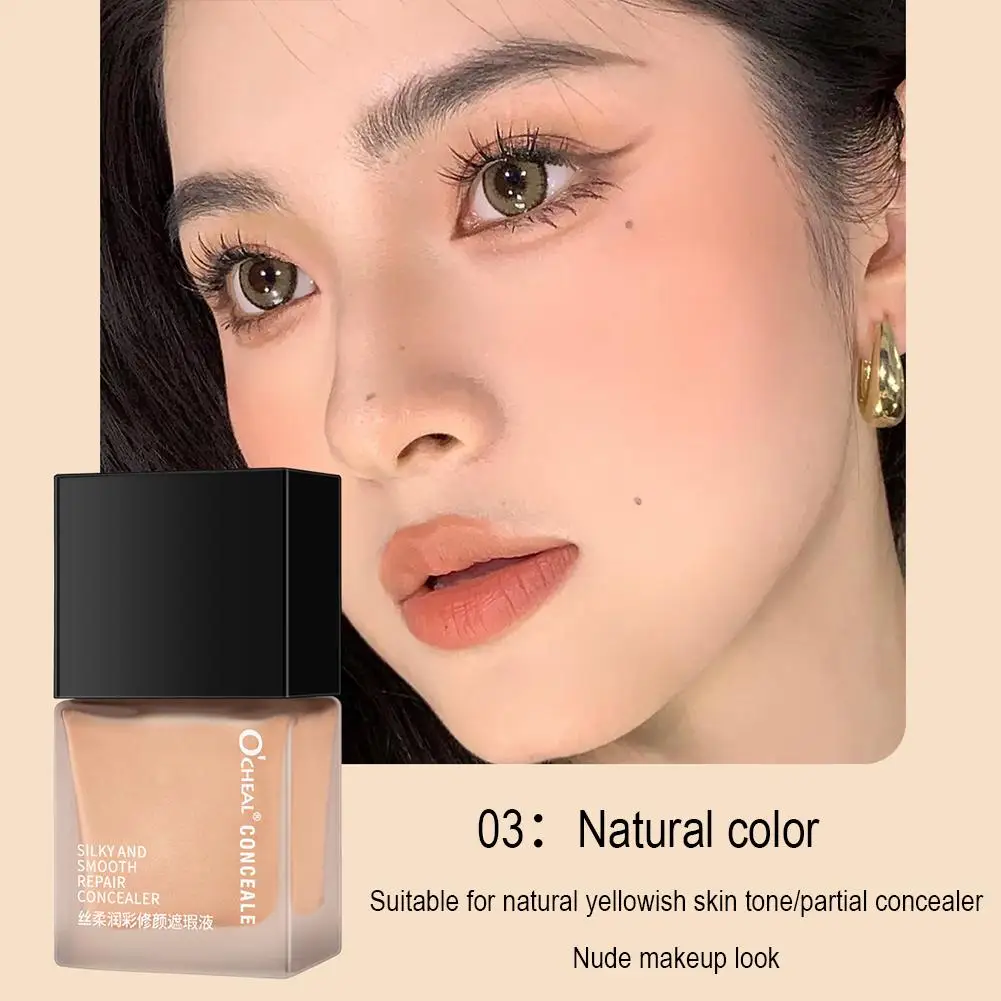 Liquid Foundation High Coverage Makeup Base Lasting FemaleMakeup Foundation Waterproof Cream Concealer Foundation Makeup BB S1W9