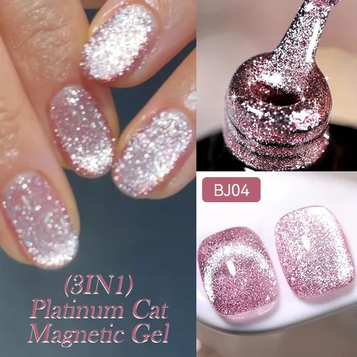 LILYCUTE 7ML láminas de oro rosa efecto platino gato Gel magnético esmalte de uñas luz de luna plateada para Otoño Invierno manicura Nail Art Gel