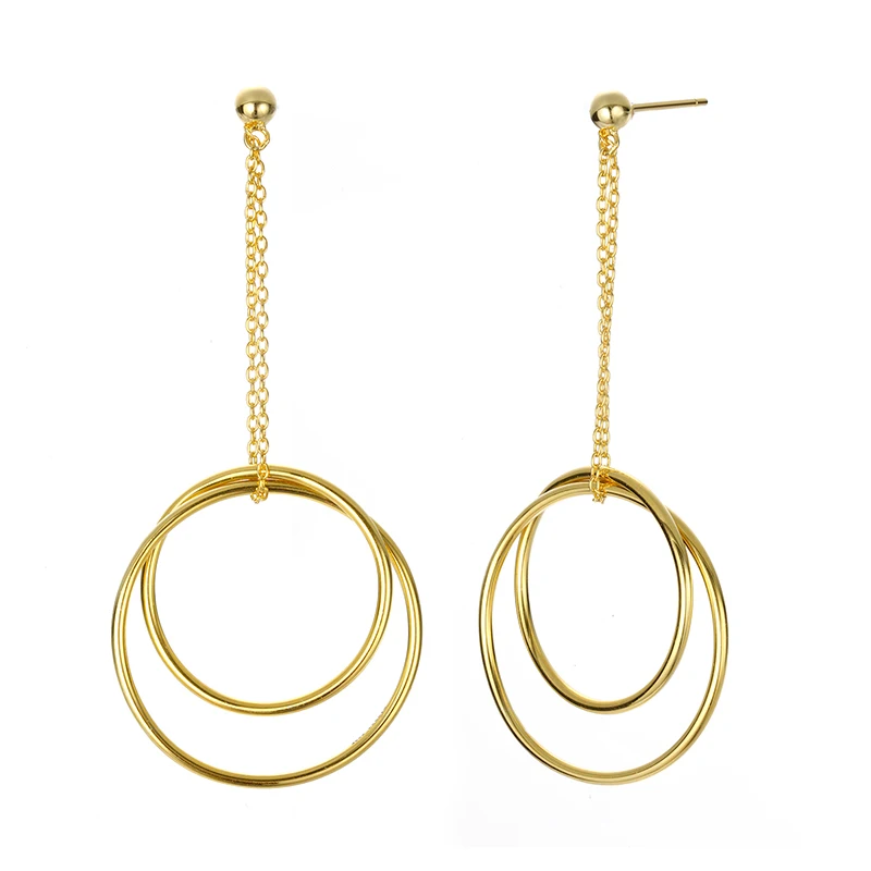 Fashion Large Circle Earrings for Women Statement Stainless Steel Geometric Earrings Hanging Earrings Fashion Jewelry Wholesale image 6