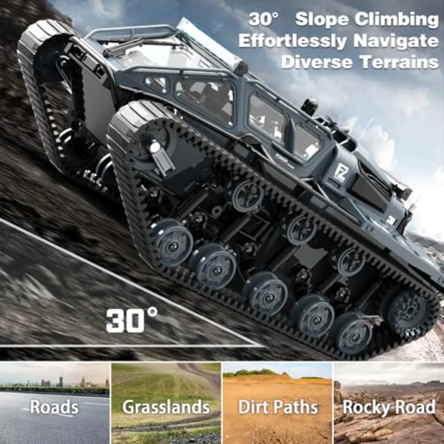 Carro tanque rc escala 1:16 2.4ghz controle remoto rastreador tanque de alta velocidade fora de estrada rc veículo rastreado 360 rotação deriva