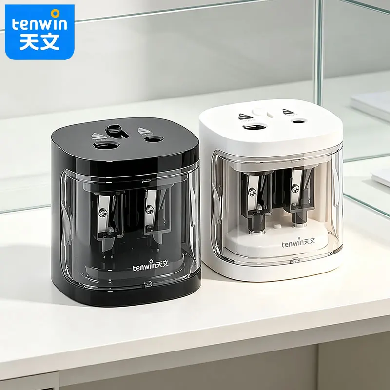 Tenwin Low-power electric pencil sharpener reduces charging frequency. High cost-performance stationery for families and student