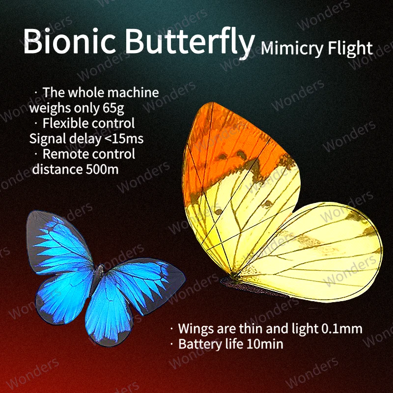 Bionic Butterfly Remote Control Aircraft Simulating Butterfly Flight Ornithopter Customizable Wedding Performance Decoration