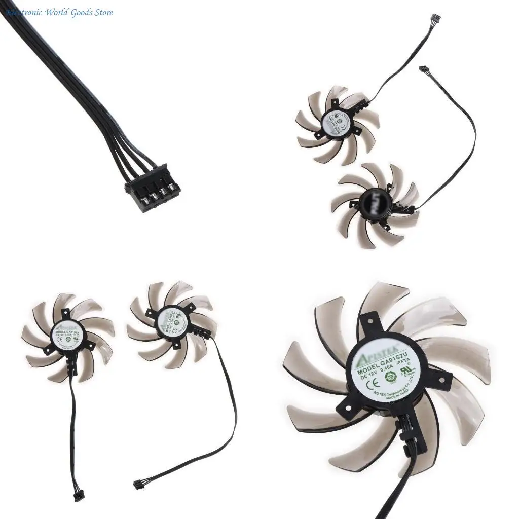 A3PD GA91S2U 4Pin 12V 0.4A GPU Cooling Fan for PALiT for PNY 1660 TI Super 2060 2070 RTX2060 Graphics Card Cooling Fa