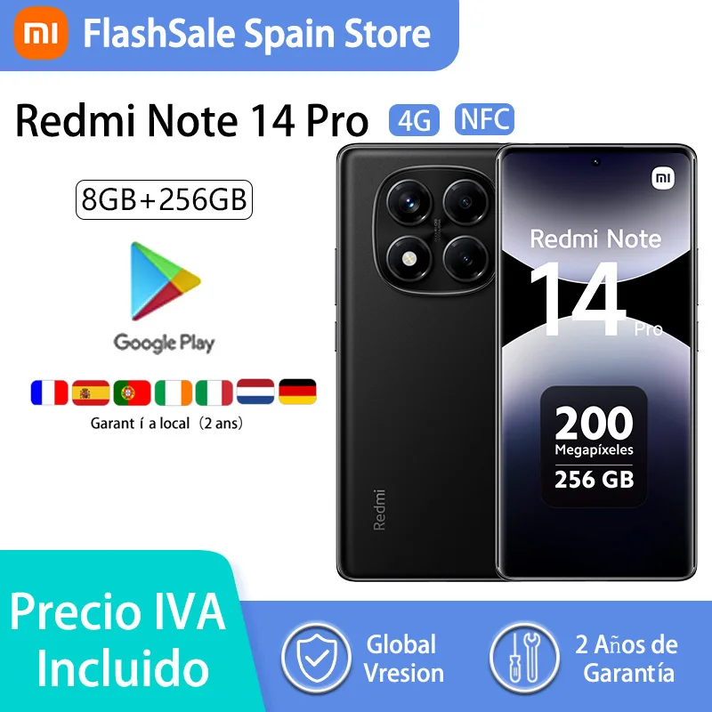 Xiaomi Redmi Note 14 Pro 4G,NFC,Smartphone，MediaTek Helio G100-Ultra,6.67