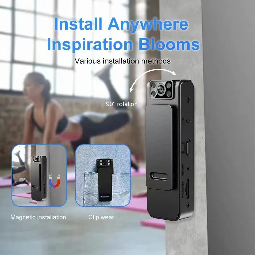 كاميرا تسجيل فيديو رقمية صغيرة ، كاميرا بودي كام للشرطة ، كاميرا صغيرة للجسم ، DVR DV خارجي ، كاميرا فيديو للمراقبة ، ميكروفون مدمج ، 1920P