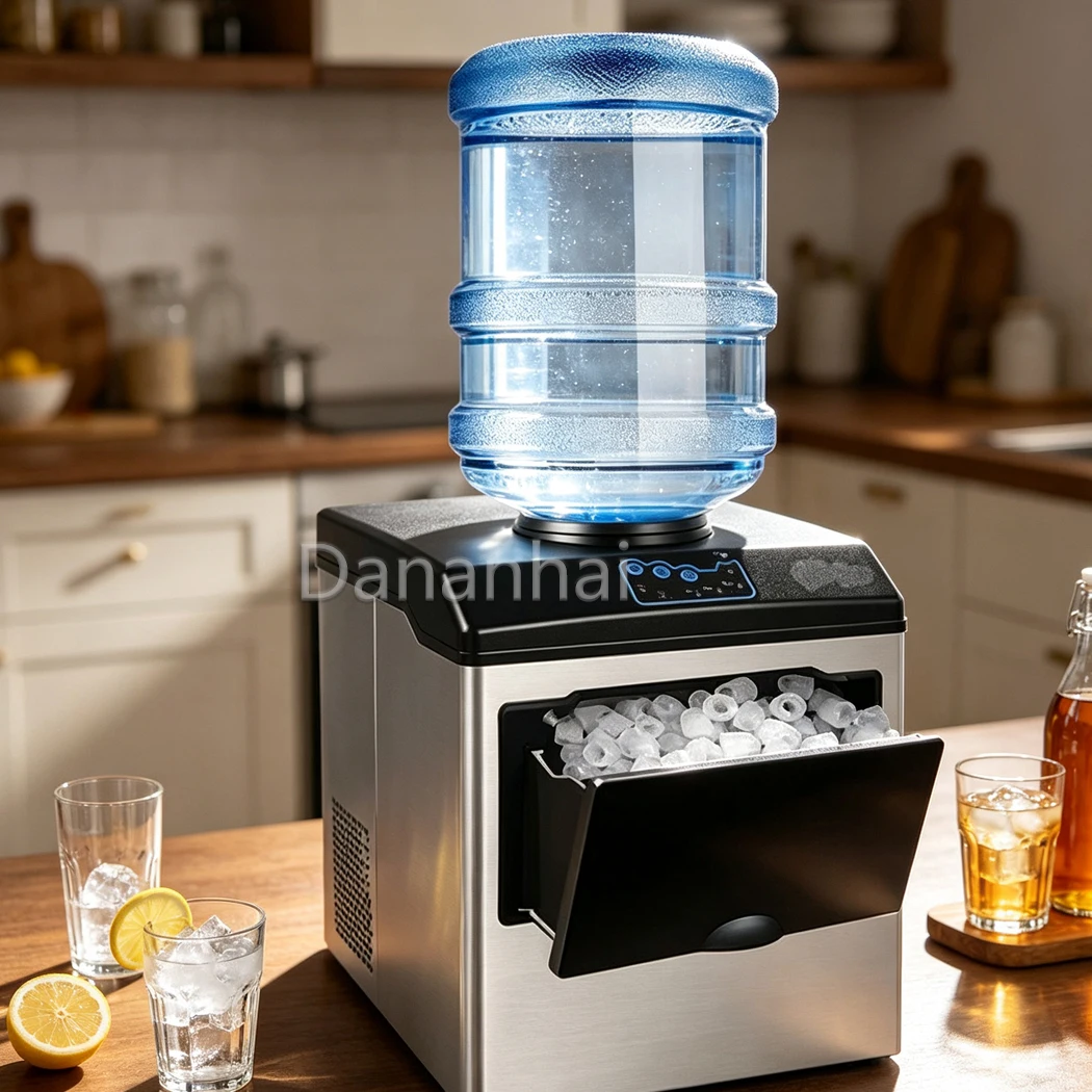 Compact Ice Cube Maker Machine Countertop Ice Maker For Household Party Beverage Shop Bar Use