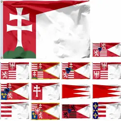 Hungarian (13th Century) Gistory Flag Matthias I and Louis II 21X14CM 45X30CM 90X150CM HU Black Army Banner Hungary Vladislaus I