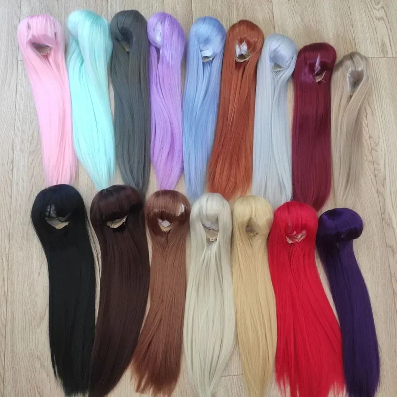 BJD SD 1/3 1/4 1/6 1/8 1/12 wig ancient style blank hair high temperature fiber doll wig  doll accessories 25 colors