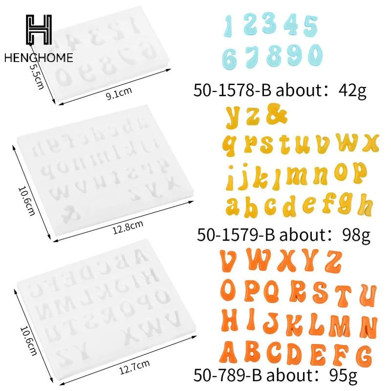 1Pcs Alphabet Letter Number Silicone Sugarcraft Mold Cupcake Chocolate Fondant Cake Decorating Tools