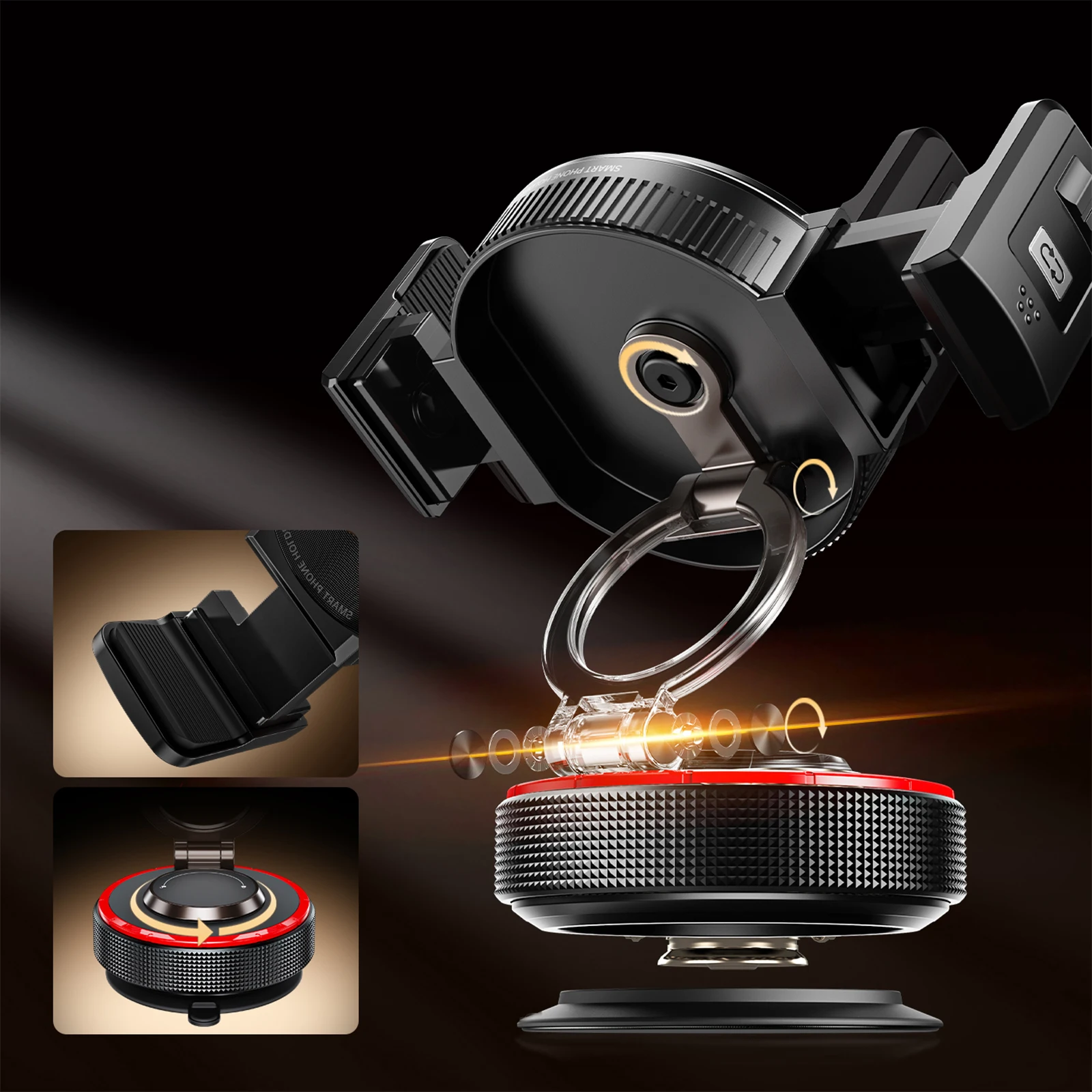 

Strong Suction Cup Phone Mount Magnetic Dashboard Windshield Phone Stand 360 Degree Rotation Compatible with All Smartphones