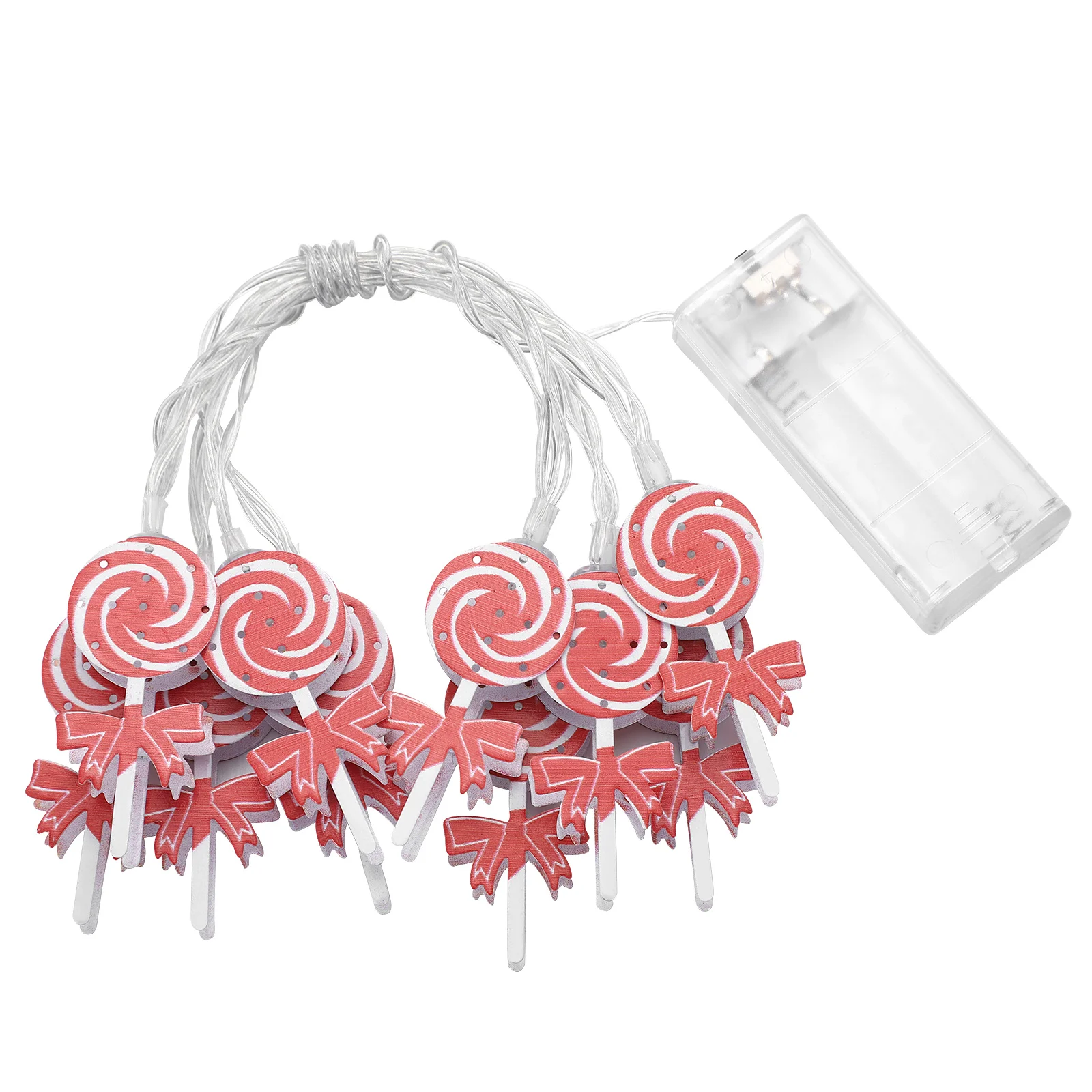 Guirlande lumineuse sucettes de noël en forme de bonbon, 1.65m, 10 led, guirlande lumineuse féerique, décoration intérieure et extérieure Durable, 1 pièce