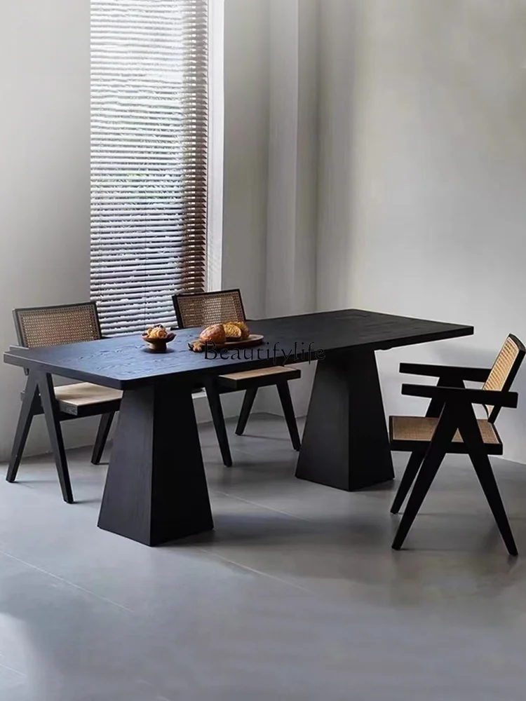 Sili Style Solid Wood Dining Table Simple Modern Ash Desk