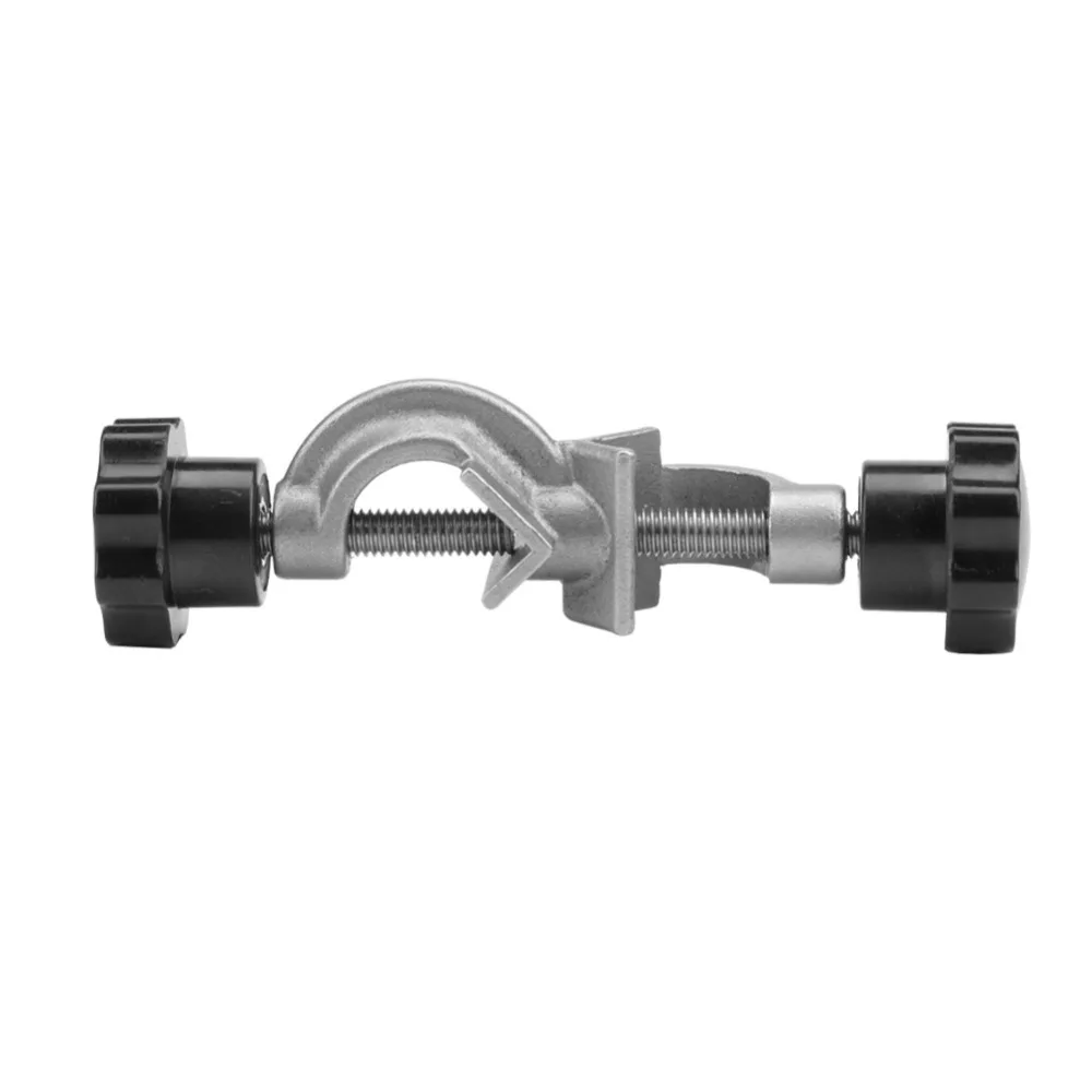 Stainless Steel Lab Stand Clamp Holder Silver Adjustable Grip Right Angle Clip Cross Design Laboratory Clamp Holder