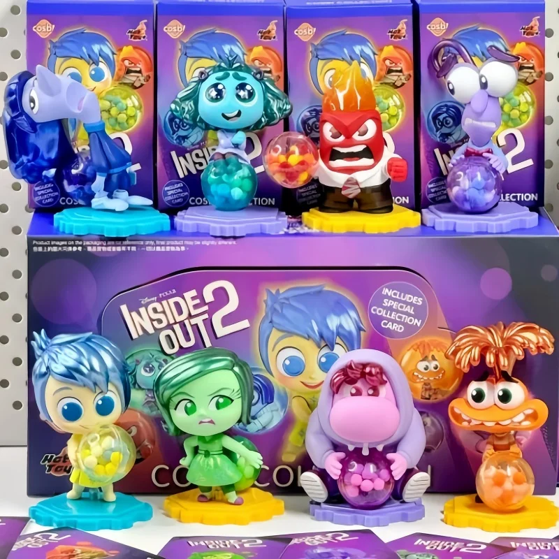 

New Hottoys Pixar Inside Out 2 Blind Box Figures Joy Sadness Anger Disgust Cosbi Collectible Figurine Doll Holiday Birthday Gift