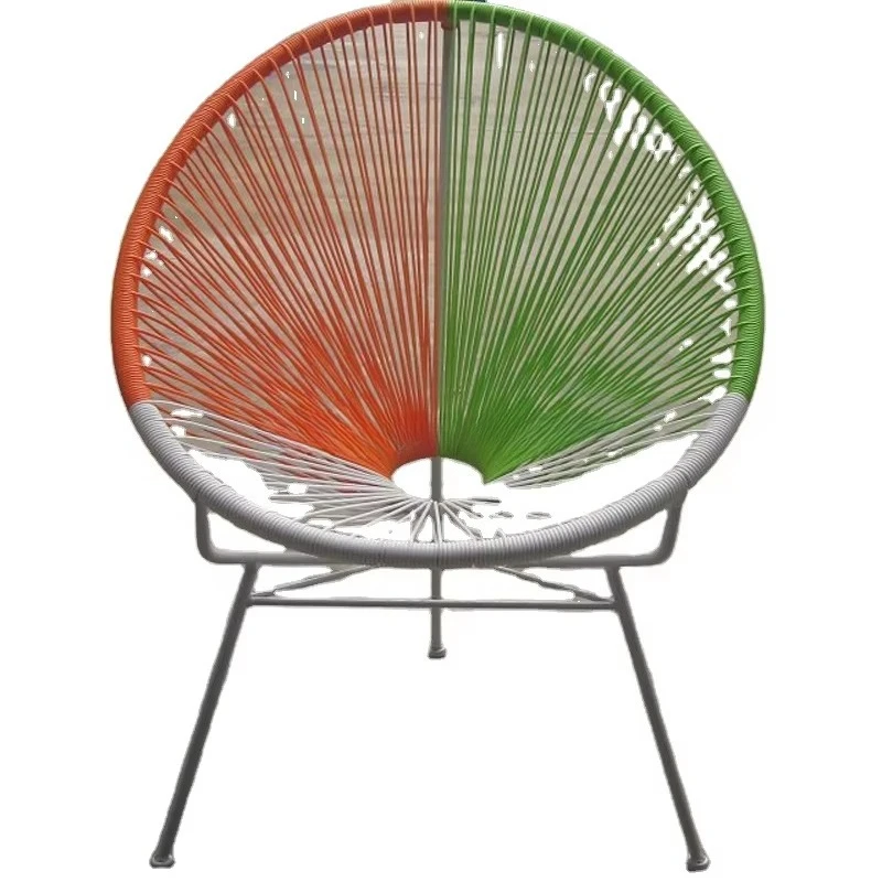 Small and lightweight terrace colorful wicker butterfly garden chair