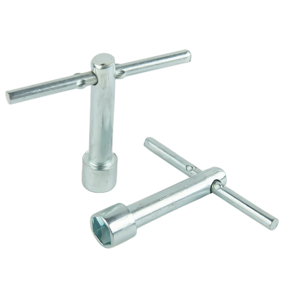 Hand Tool Socket Wrench None 10mm Steel T-Handle 2PCS 68mm Driver Hand Tool Hex Socket Wrench Metal Silver None