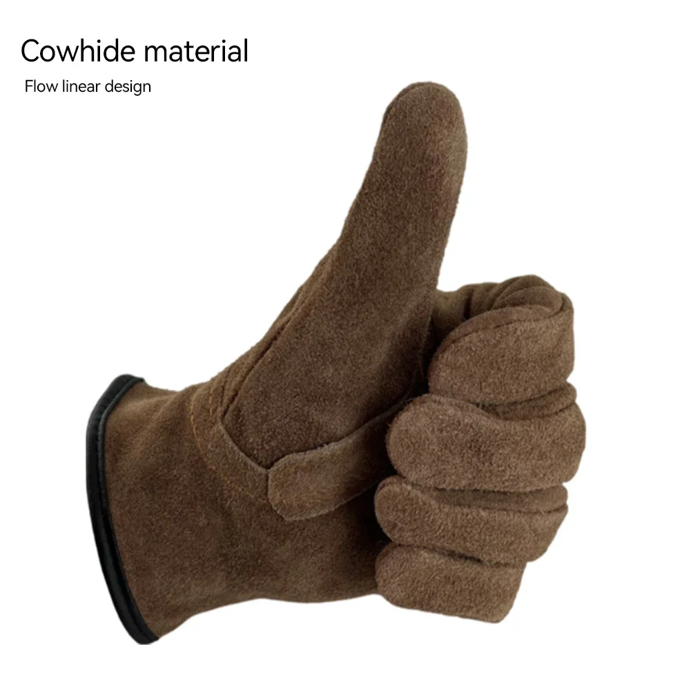 1 Paar Outdoor-Schutzhandschuhe für Gartenarbeit, Hofreinigung, Blumengarten, Leder, Anti-Dorn- und Unkraut-Schutz, Arbeitshandschuhe – Detail 5