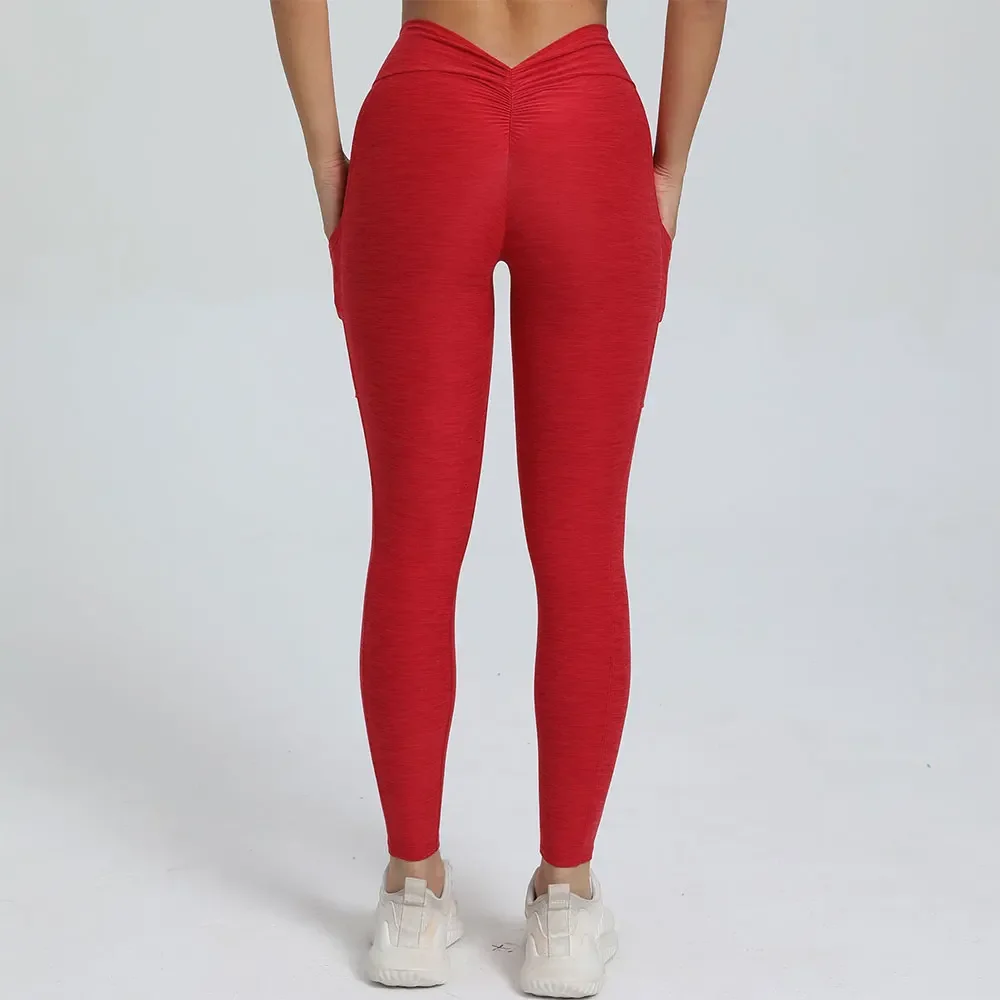 Damskie legginsy sportowe Fitness wysokiej talii elastyczne spodnie do jogi trening bieganie Scrunch Butt legginsy gimnastyczne oddychające legginsy damskie