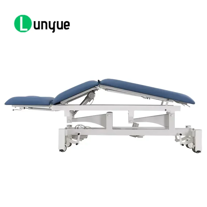 Modern Foldable Adjustable Electric Massage Therapy Bed 3 Section High Density Sponge Durable For Commercial Bathroom