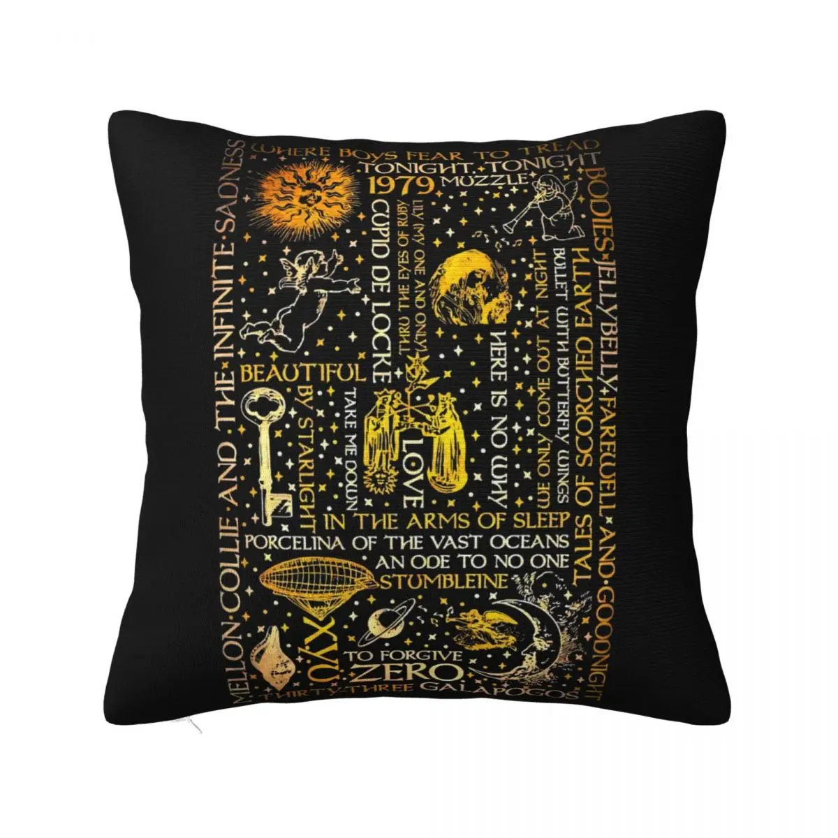 Smashing Pumpkins Mellon Collie Typographicblack Men S 234Xl Many Colors Hip Hop Hip Hop Halloween Pillow Case