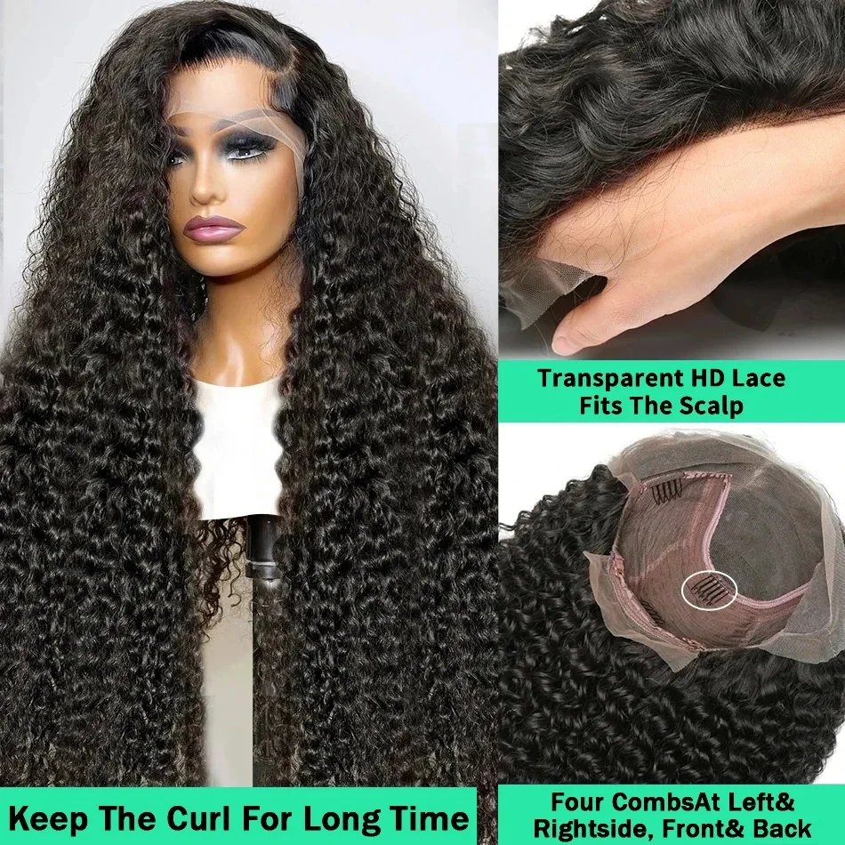 Cheap 13x6 Brazilian Curly Hd Lace Frontal 100% Human Hair Free Wig for Women 30 Inch Deep Wave Wigs for Women on Sale Clearance